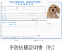 予防接種証明書（例）