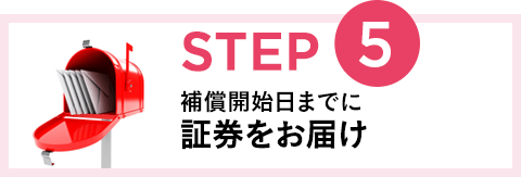 STEP5 補償開始日までに証券をお届け