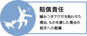 賠償責任 噛みつきでケガを負わせた場合、ものを壊した場合の相手への賠償