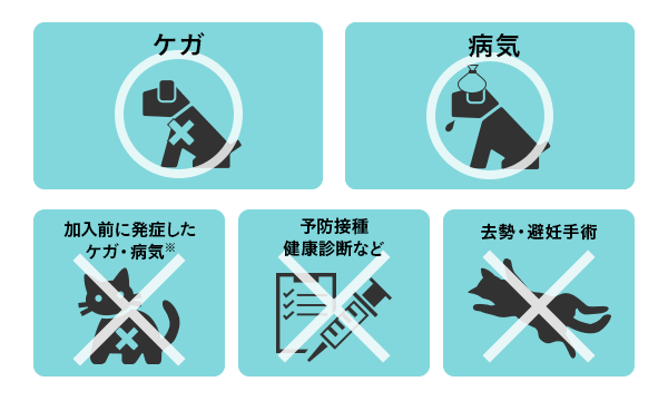 ペット保険の補償対象一覧