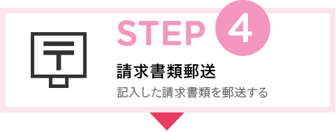 STEP4 請求書類郵送 記入した請求書類を郵送する