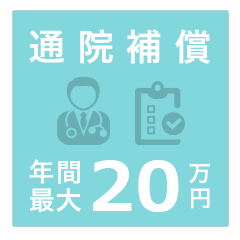 通院補償 年間最大20万円
