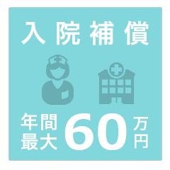 入院補償 年間最大60万円